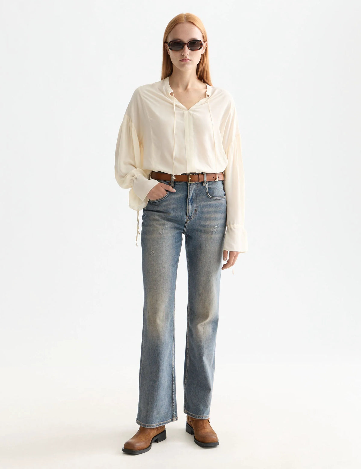 Easy top with draw string cuffs