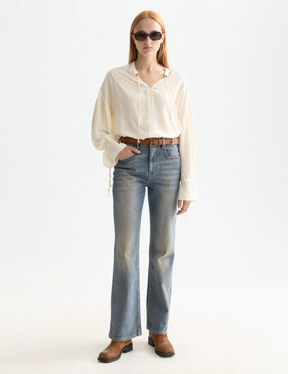Easy top with draw string cuffs