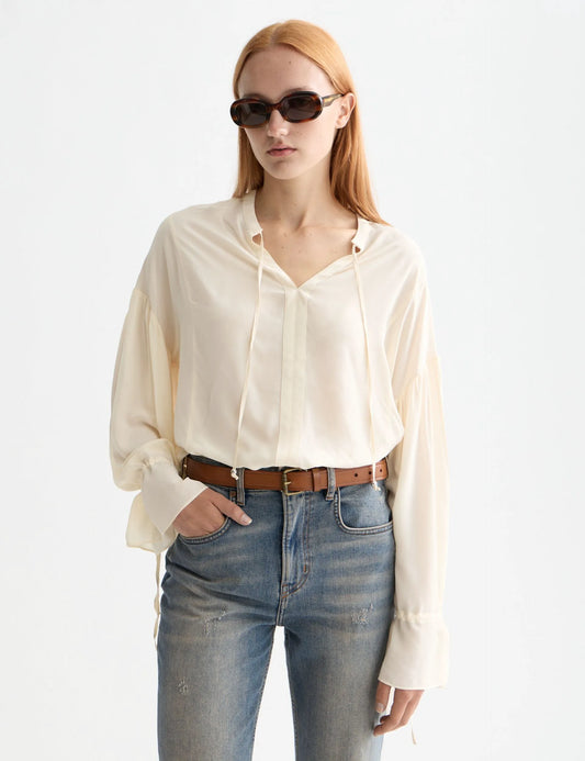 Easy top with draw string cuffs