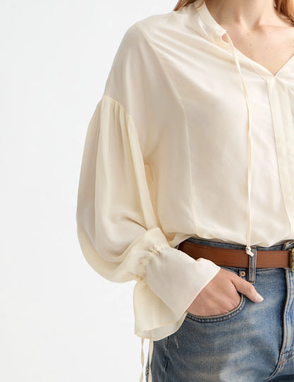 Easy top with draw string cuffs