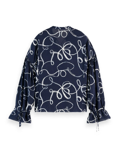 Easy top with draw string cuffs