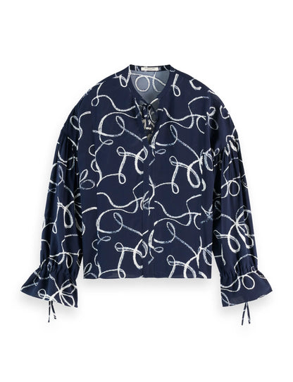 Easy top with draw string cuffs
