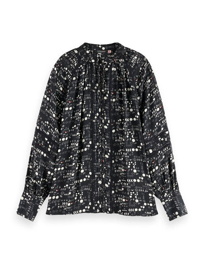 Shirt with lace and ties