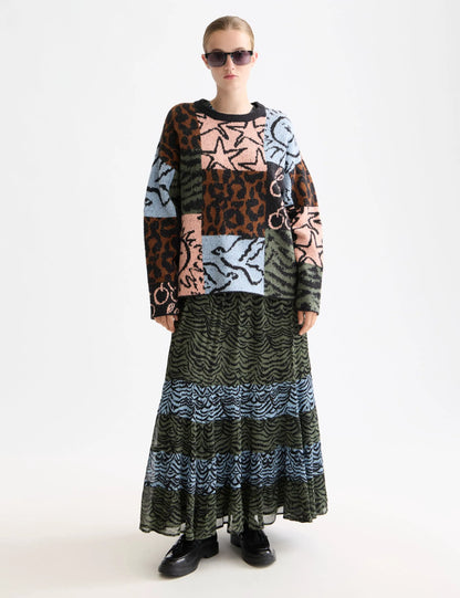 Jacquard oversized pullover