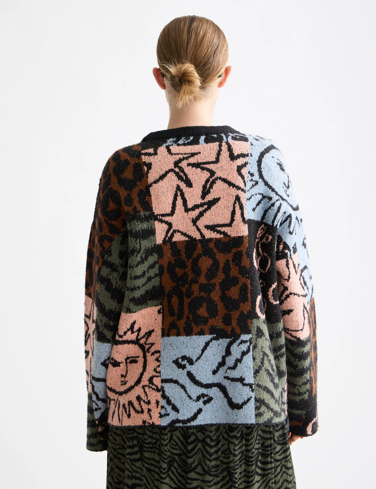 Jacquard oversized pullover