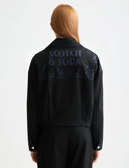 Embroidered bomber jacket