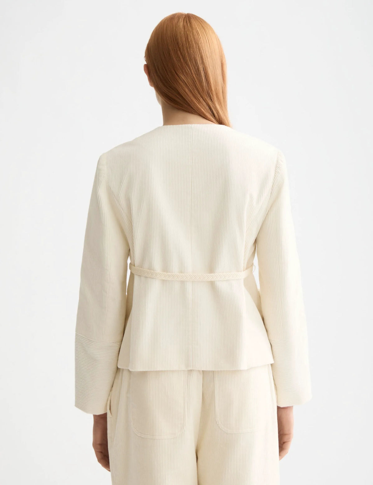 Relaxed collarless jacket