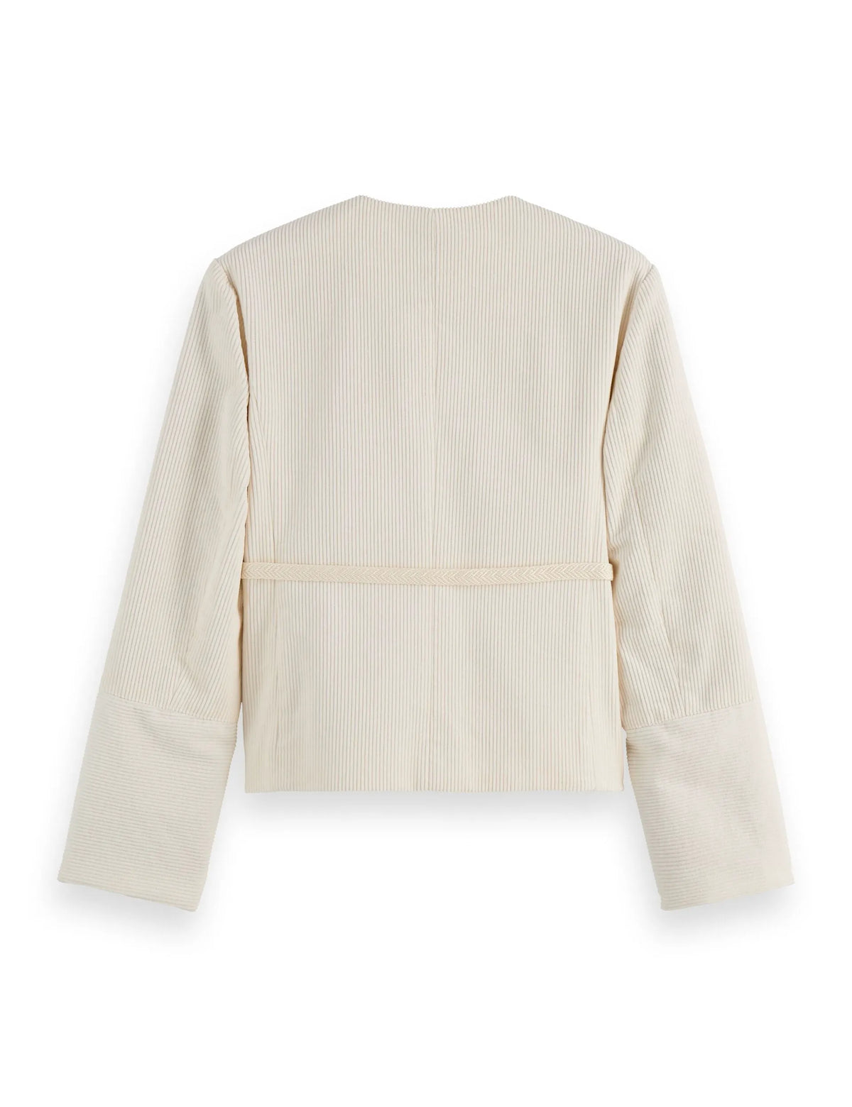 Relaxed collarless jacket