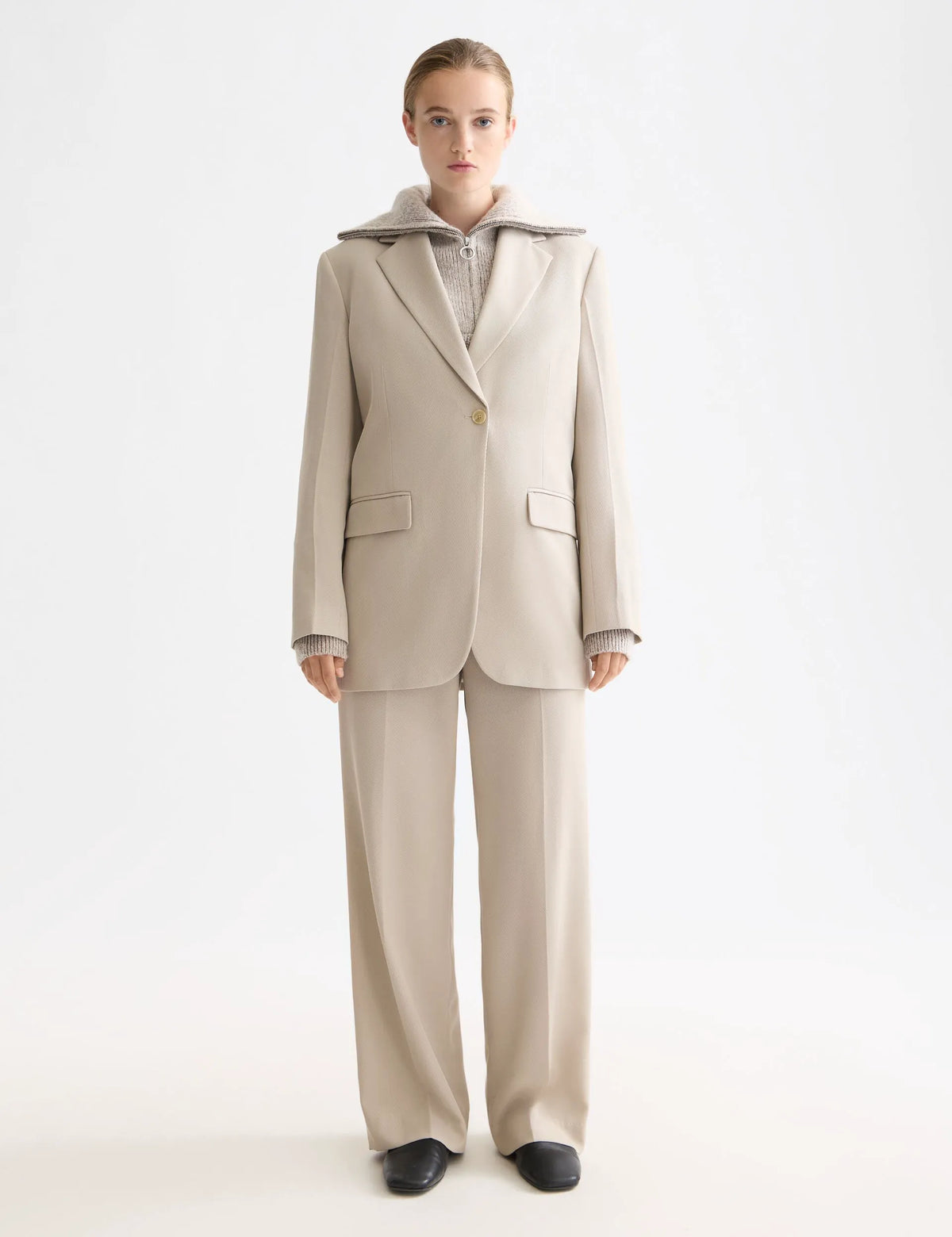 Gabardine single breasted Blazer