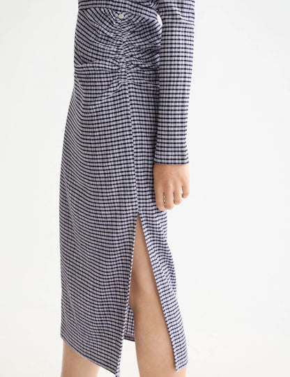 Structured gingham skirt