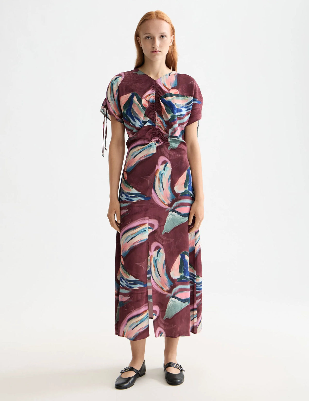 Drawstring maxi dress