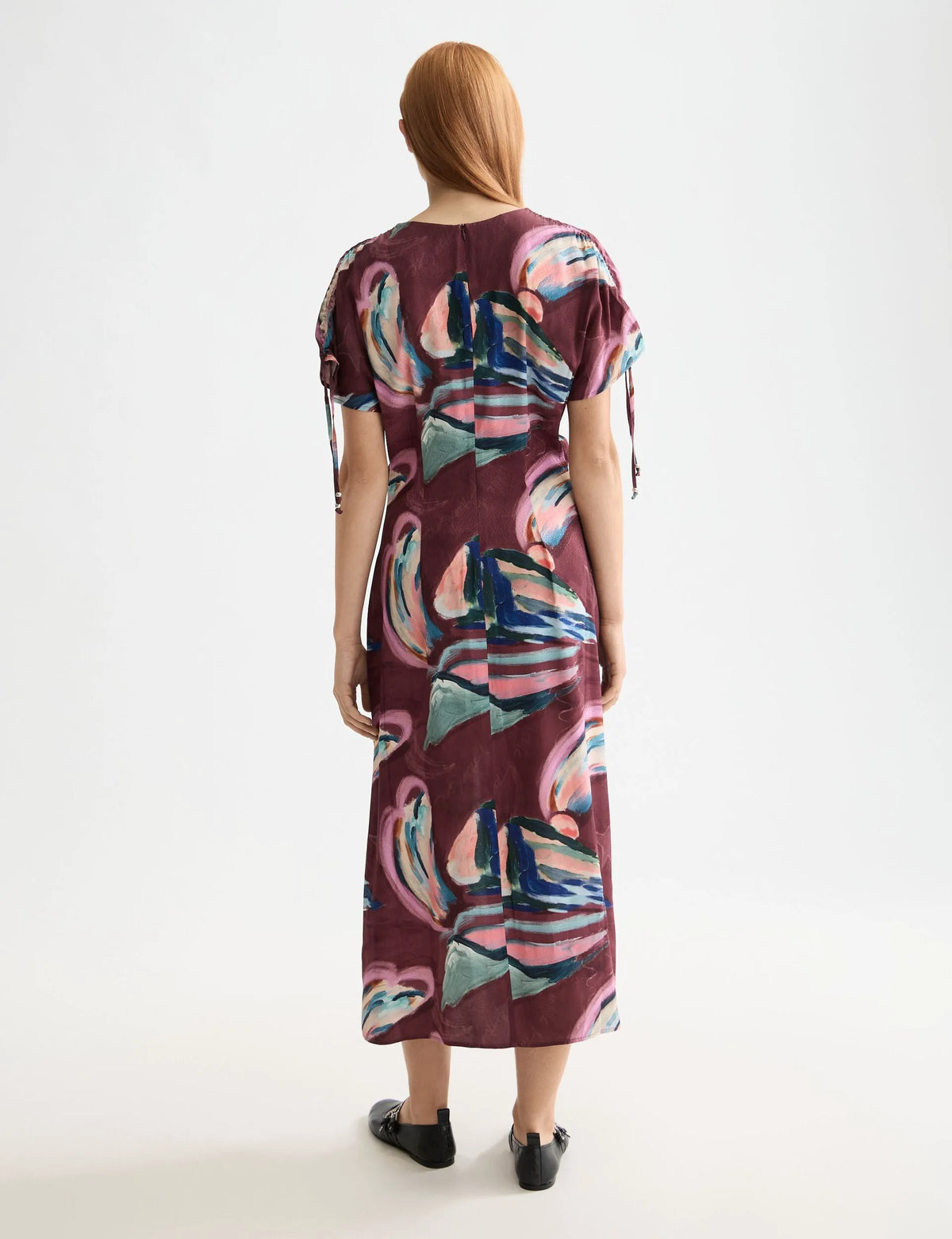 Drawstring maxi dress