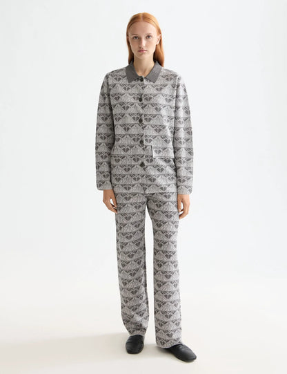 Monogram jacquard knitted trousers