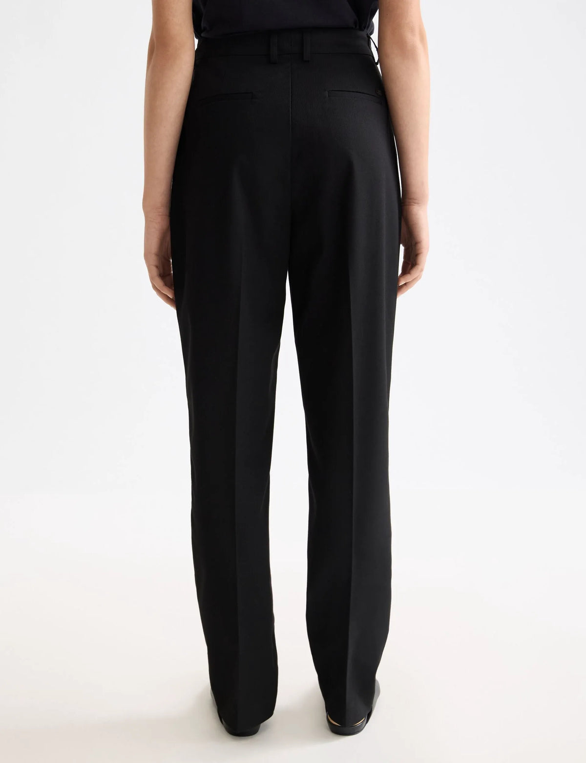 Robyn high rise relaxed gabardine tapered pant