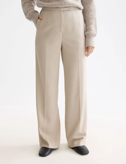 Edie - high rise wide leg gabardine pant