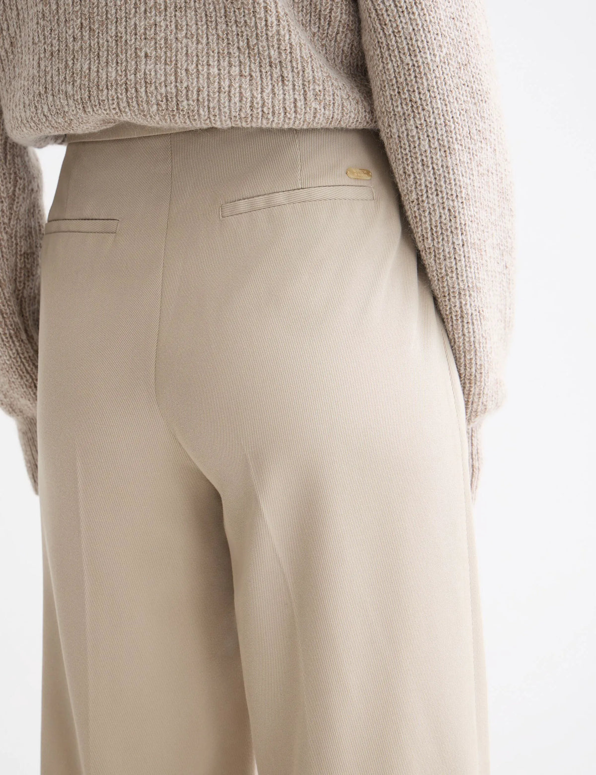 Edie - high rise wide leg gabardine pant
