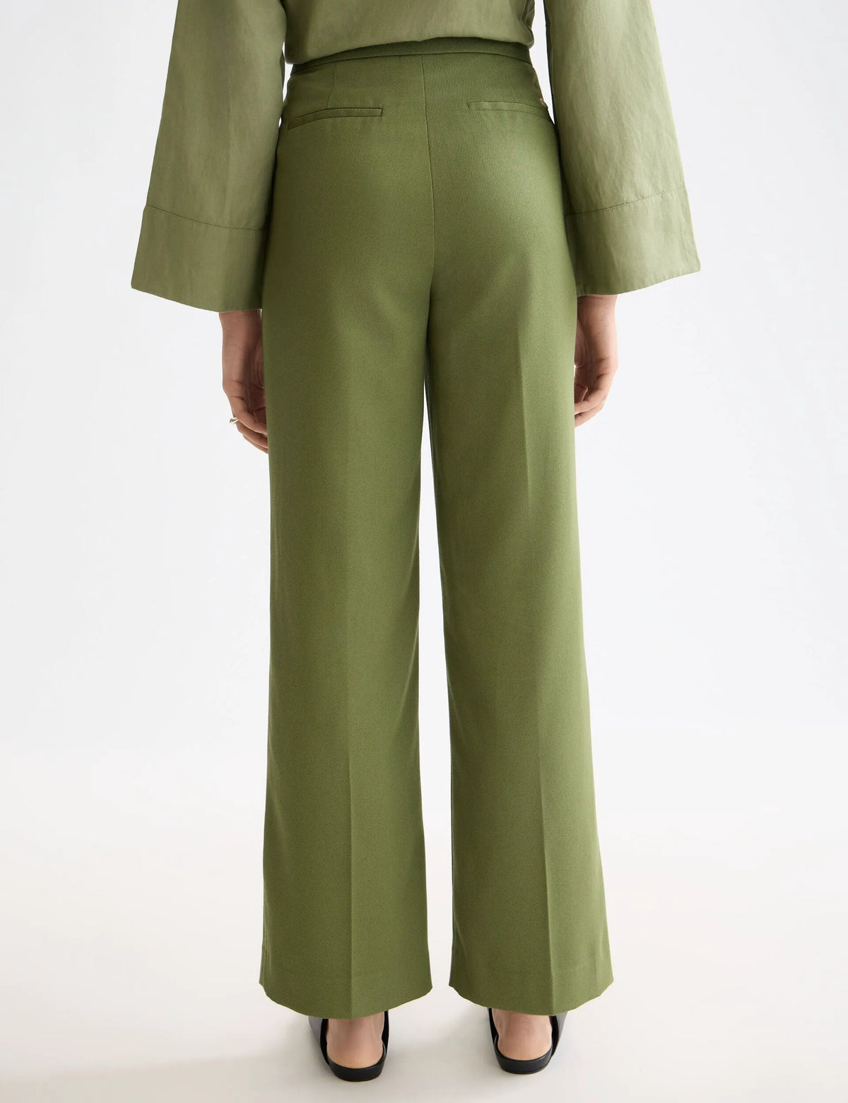 Edie - high rise wide leg gabardine pant