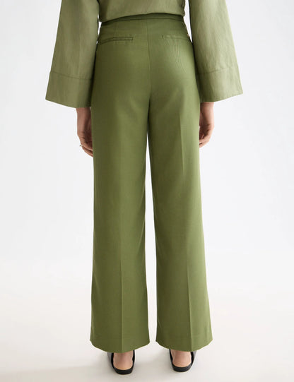 Edie - high rise wide leg gabardine pant