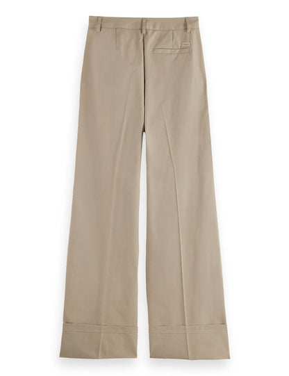 Luca high rise wide leg cuffed chino pant