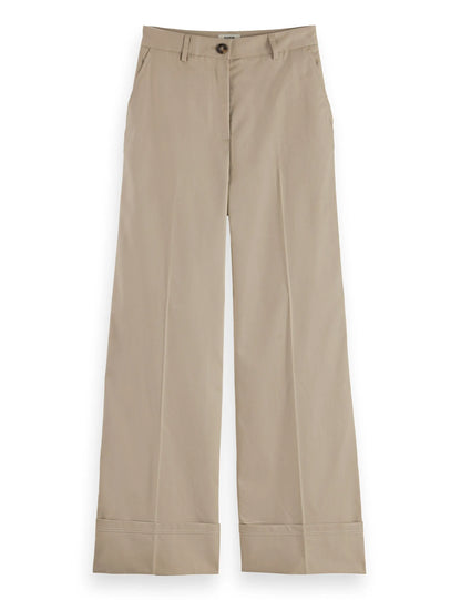 Luca high rise wide leg cuffed chino pant