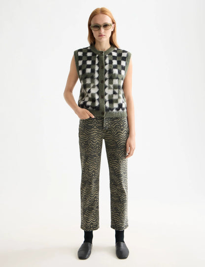 The Sky allover print straight jeans — Ikat Feather