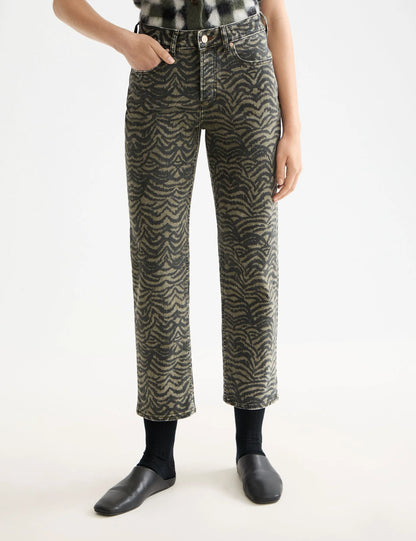 The Sky allover print straight jeans — Ikat Feather