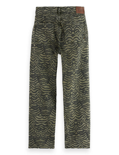 The Sky allover print straight jeans — Ikat Feather