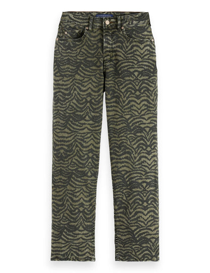 The Sky allover print straight jeans — Ikat Feather
