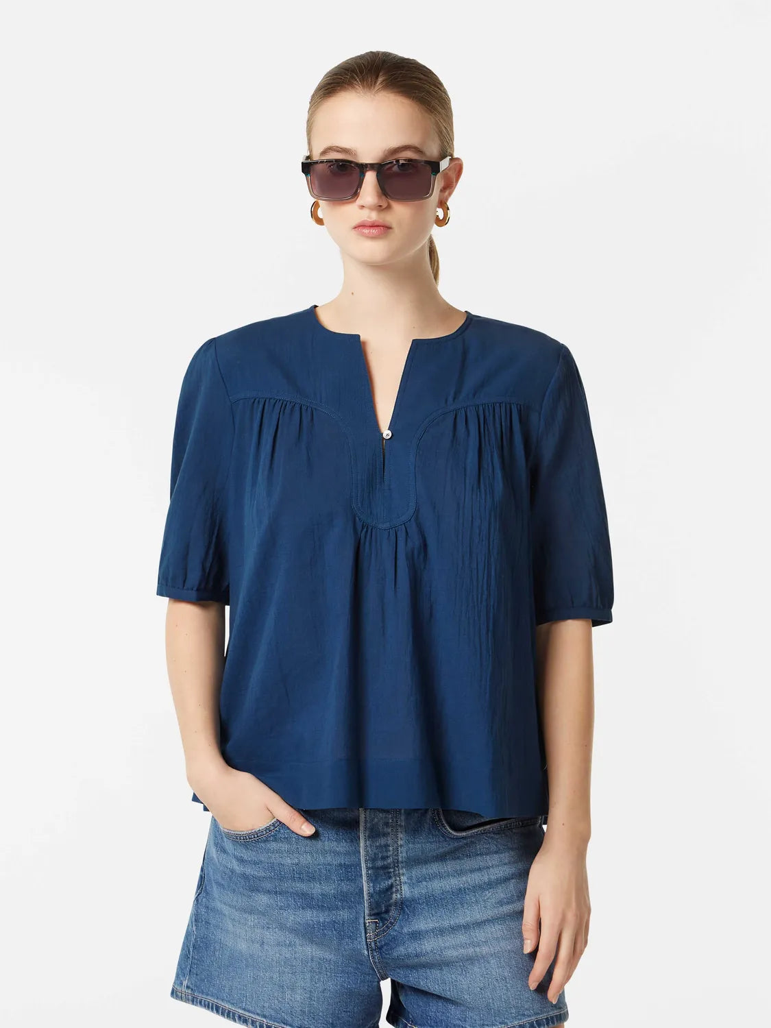 V-Neck Puff Sleeve Top