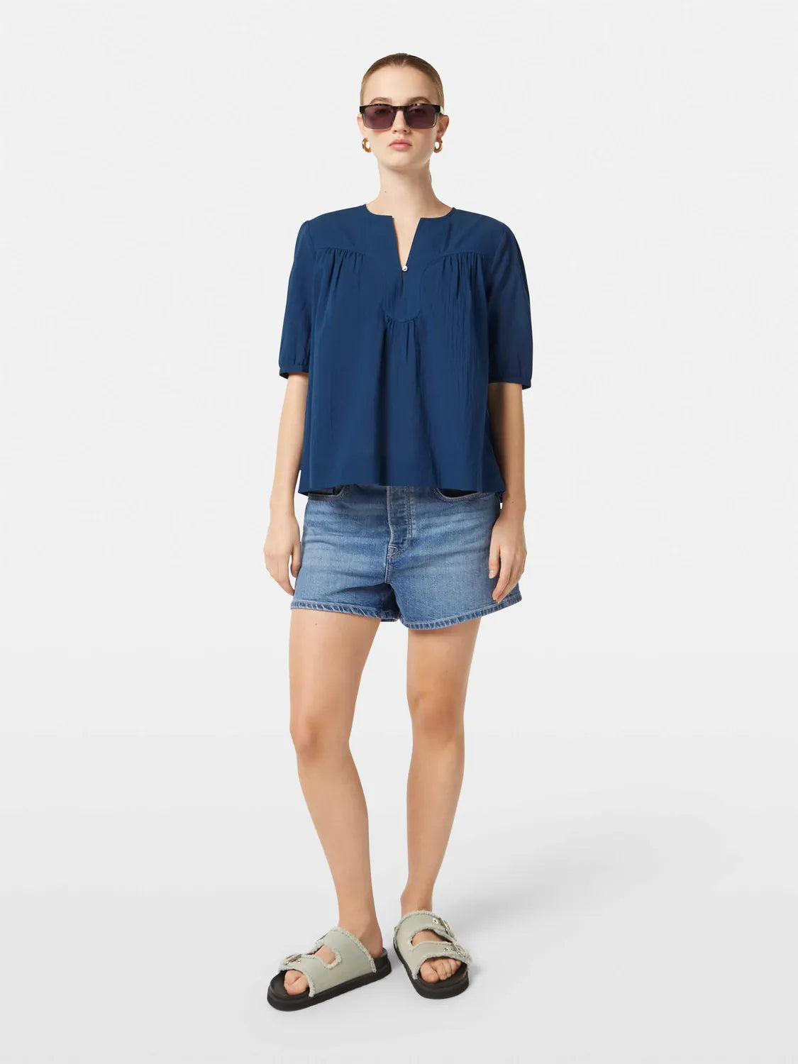 V-Neck Puff Sleeve Top