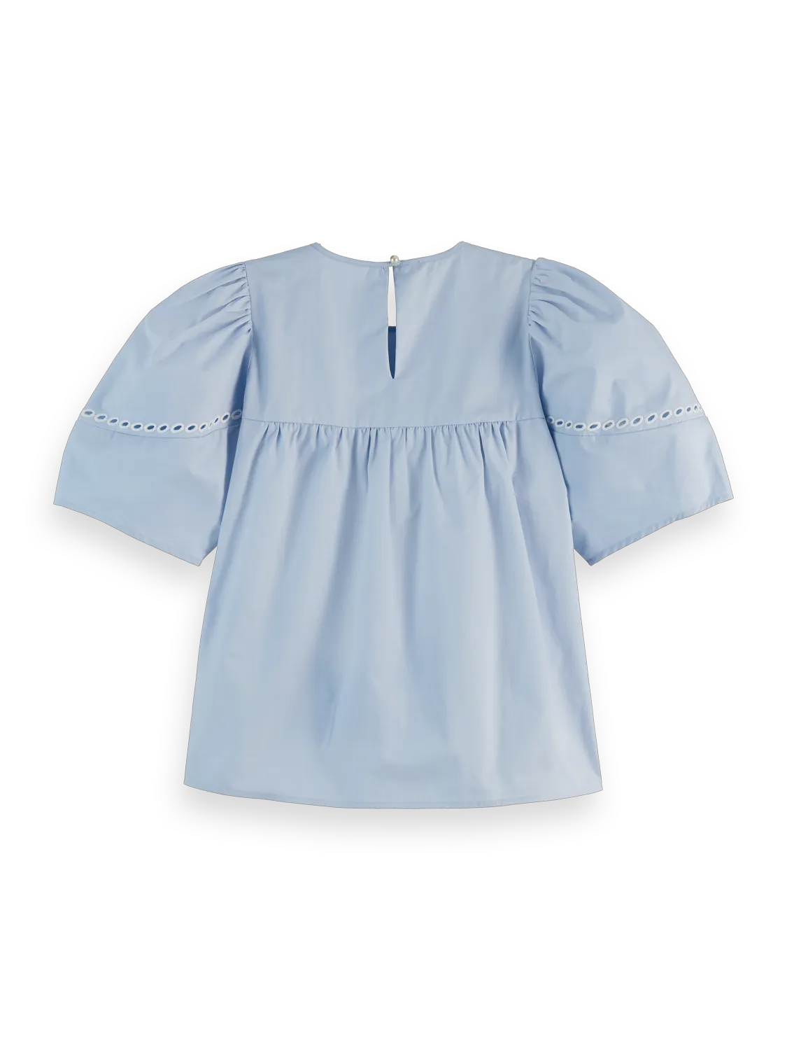 Cotton Twill Embroidered Top