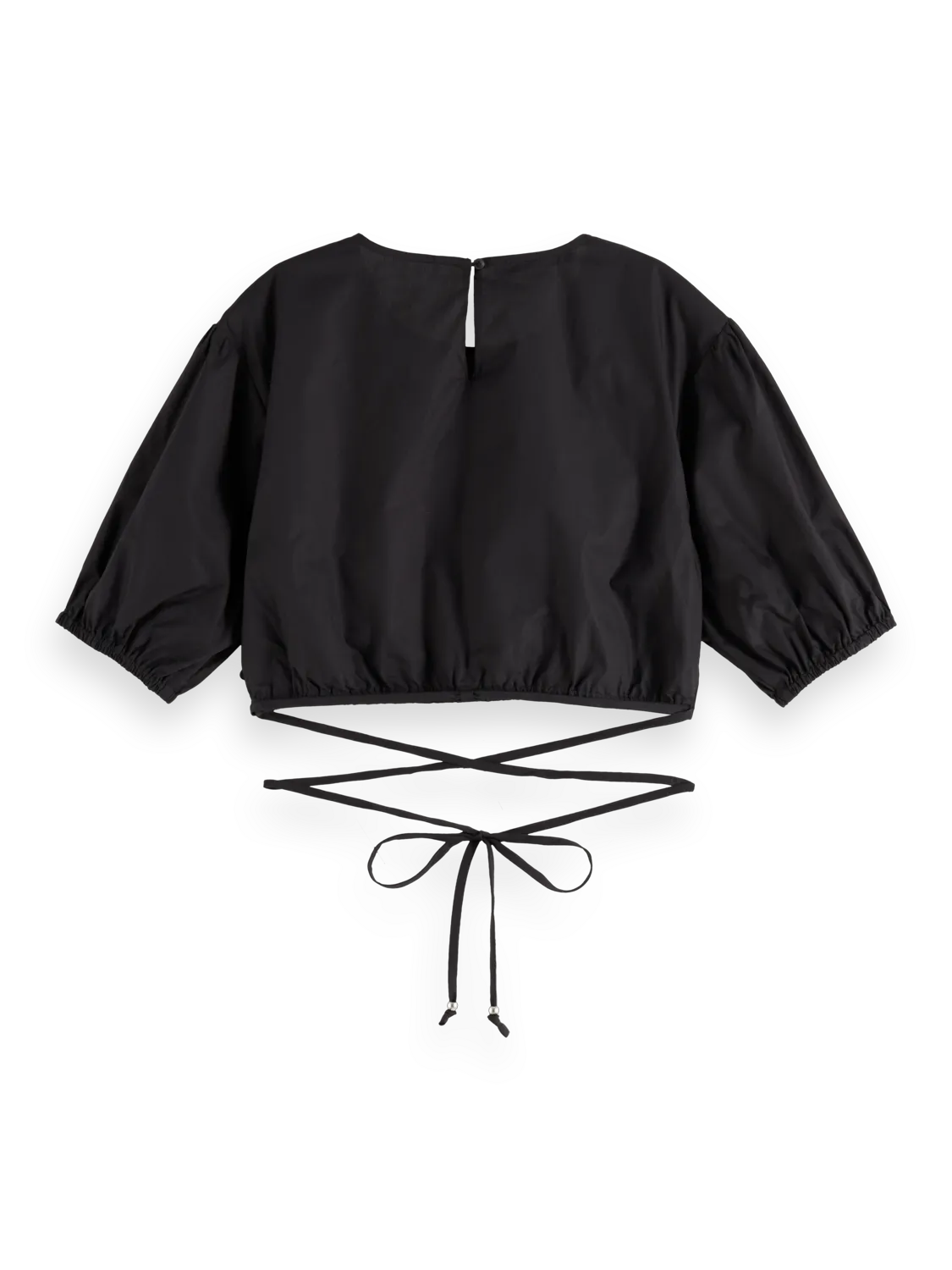 Cropped Poplin Tie Top