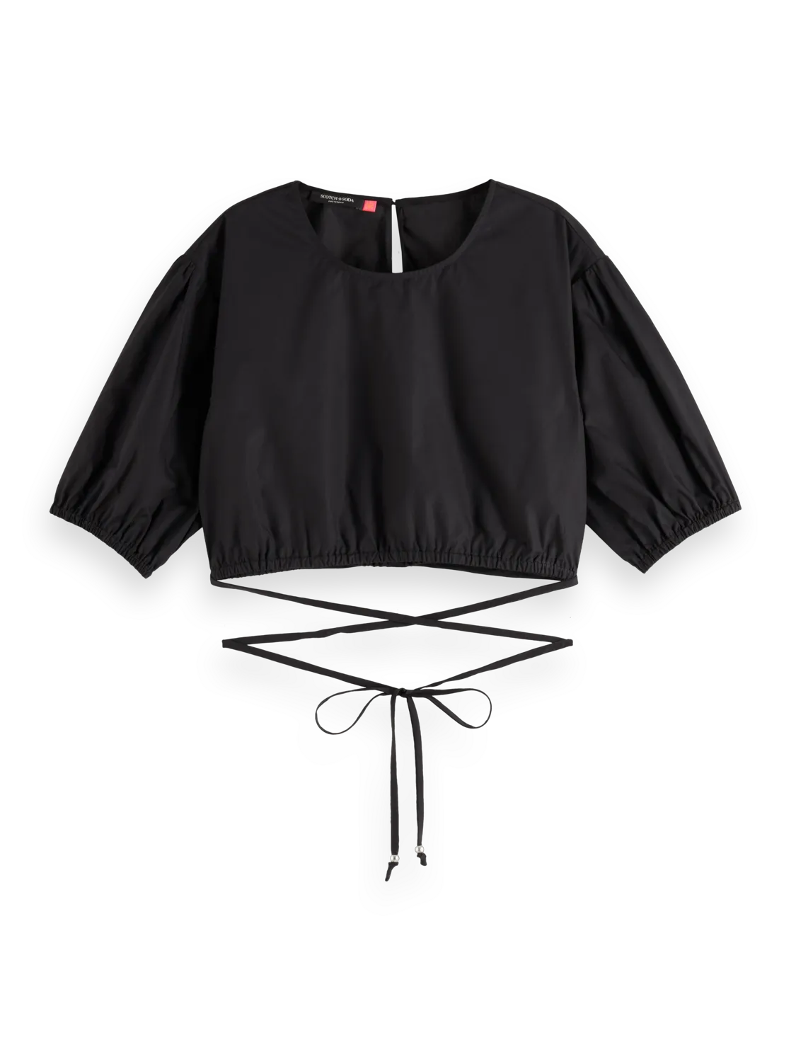 Cropped Poplin Tie Top