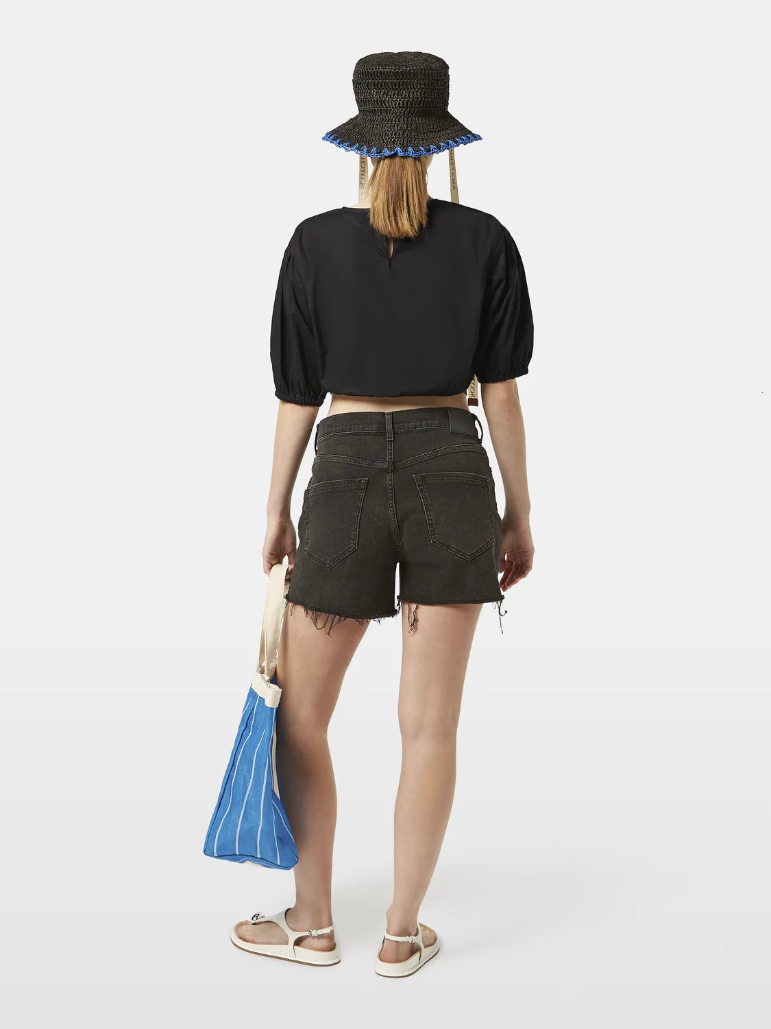 Cropped Poplin Tie Top