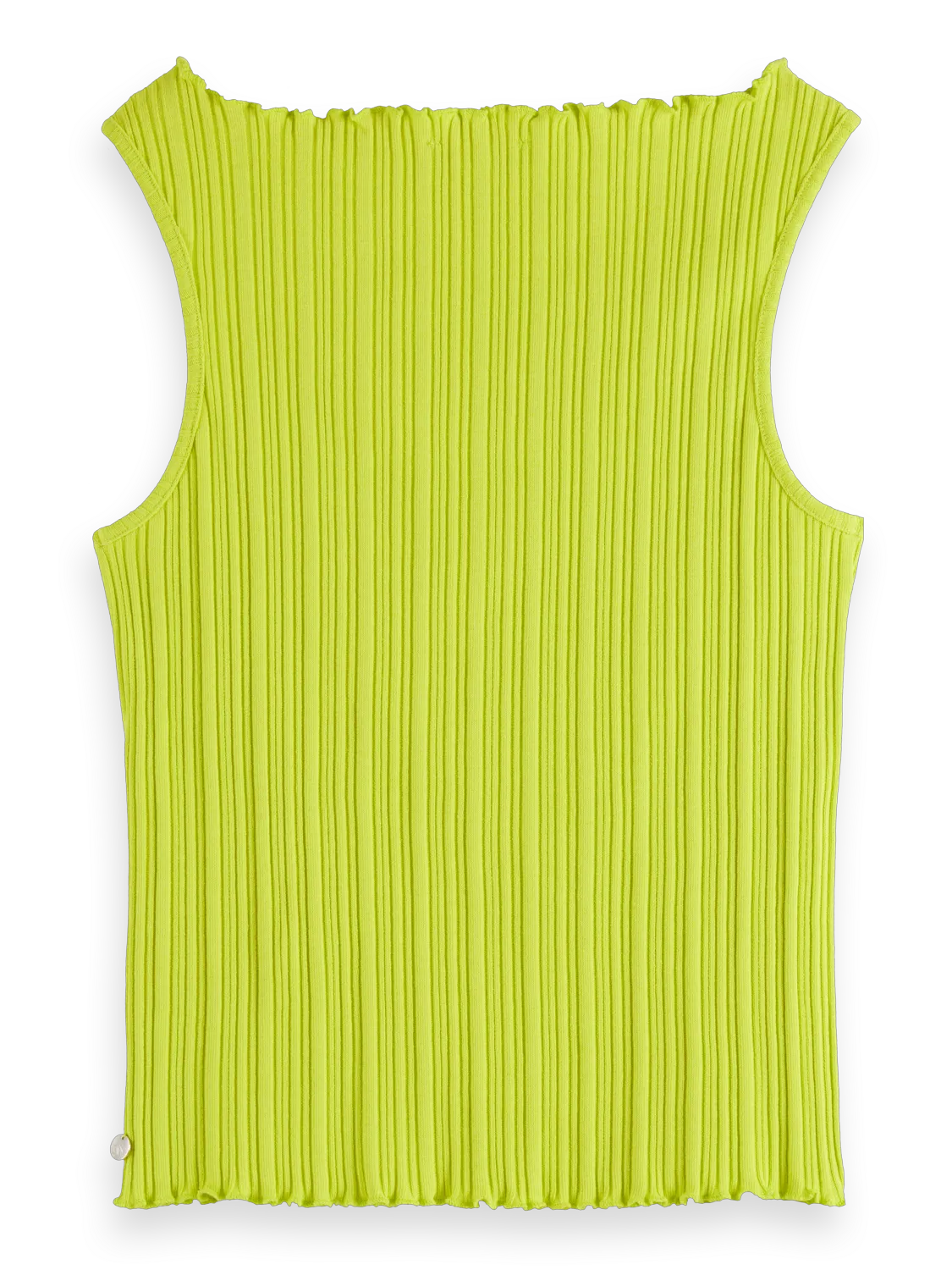 Structured Wide-Neck Sleeveless Top