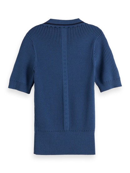 Ribbed Short Sleeve Polo