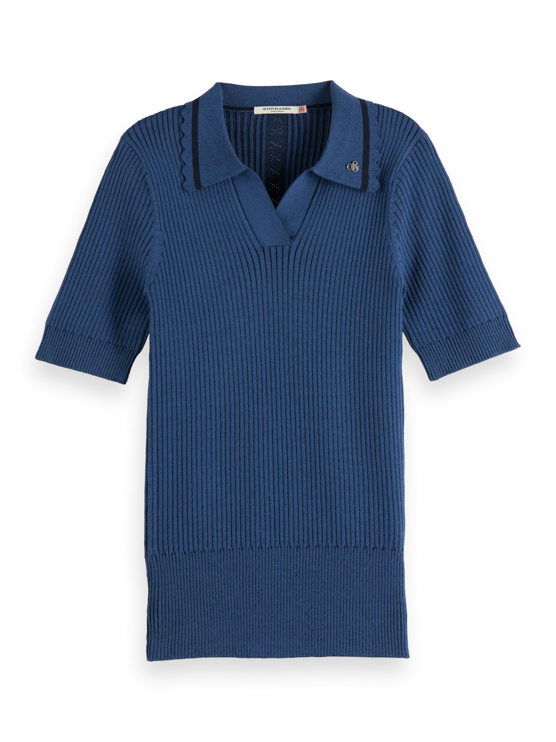 Ribbed Short Sleeve Polo