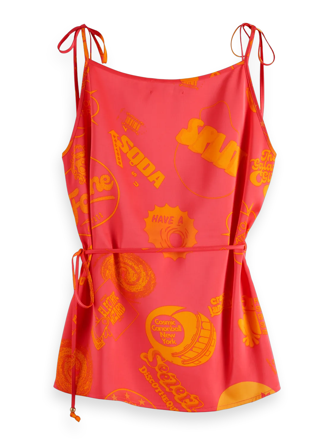 Satin Printed Tank Top