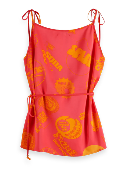 Satin Printed Tank Top