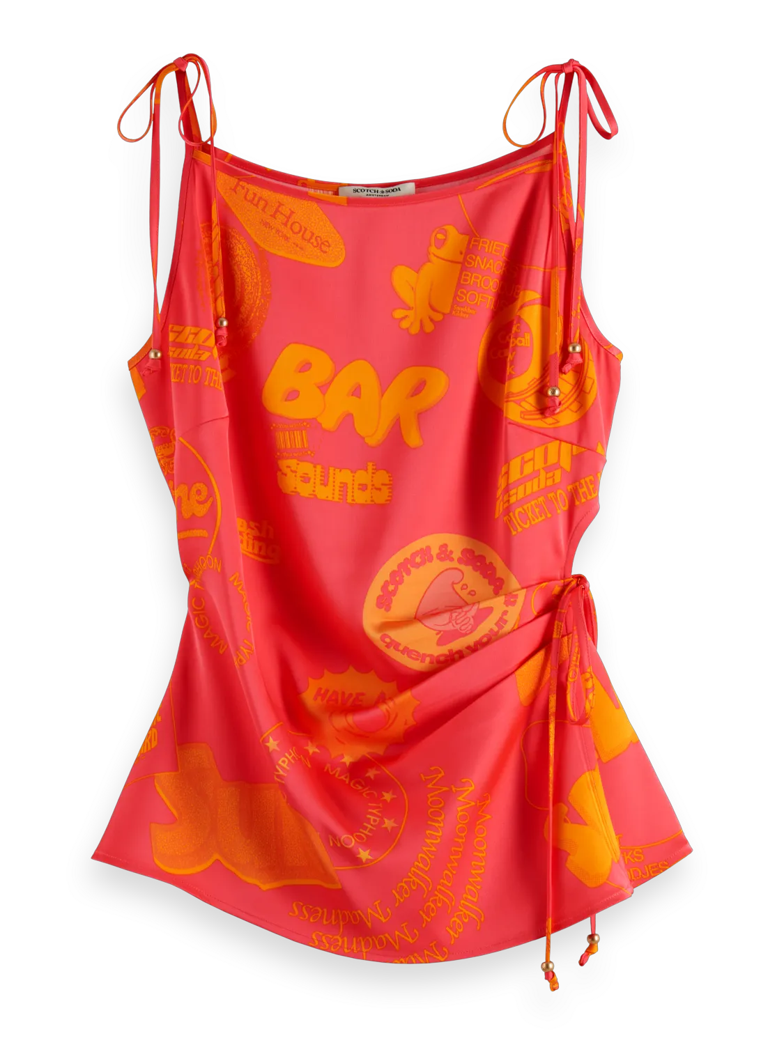 Satin Printed Tank Top