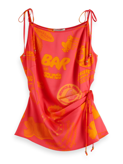 Satin Printed Tank Top