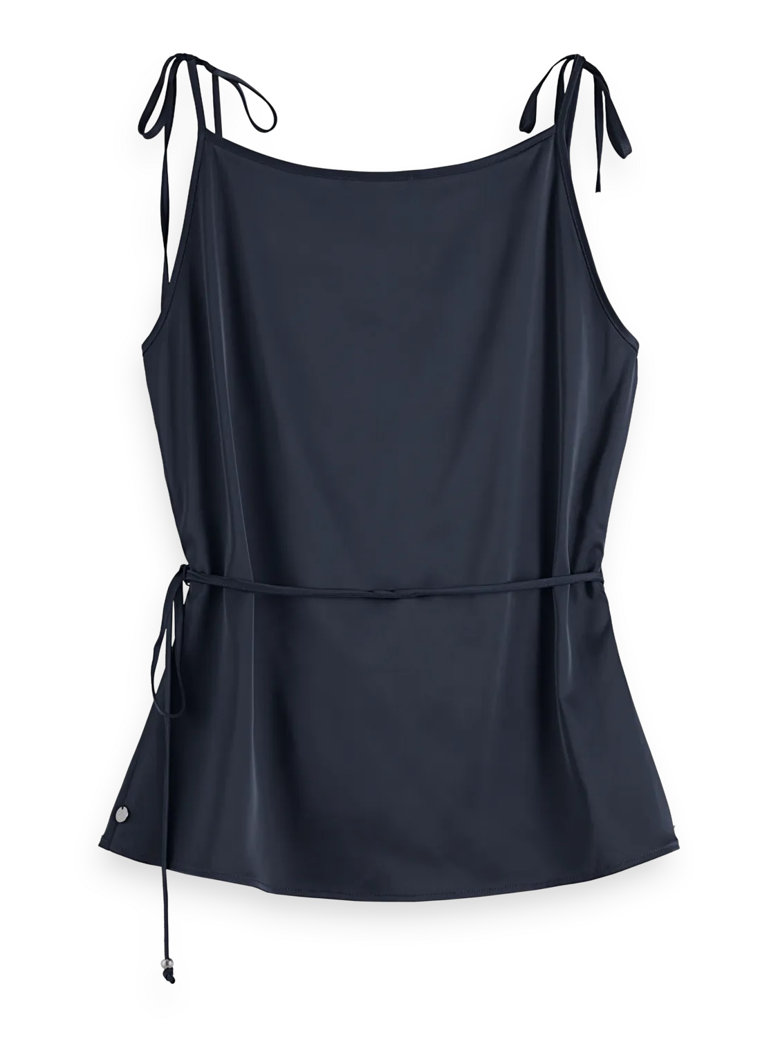 Satin Gathered Tank Top