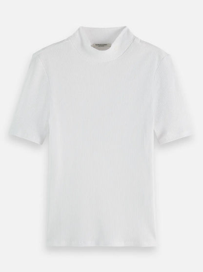 Essentials — Mock Neck Ribbed T-Shirt
