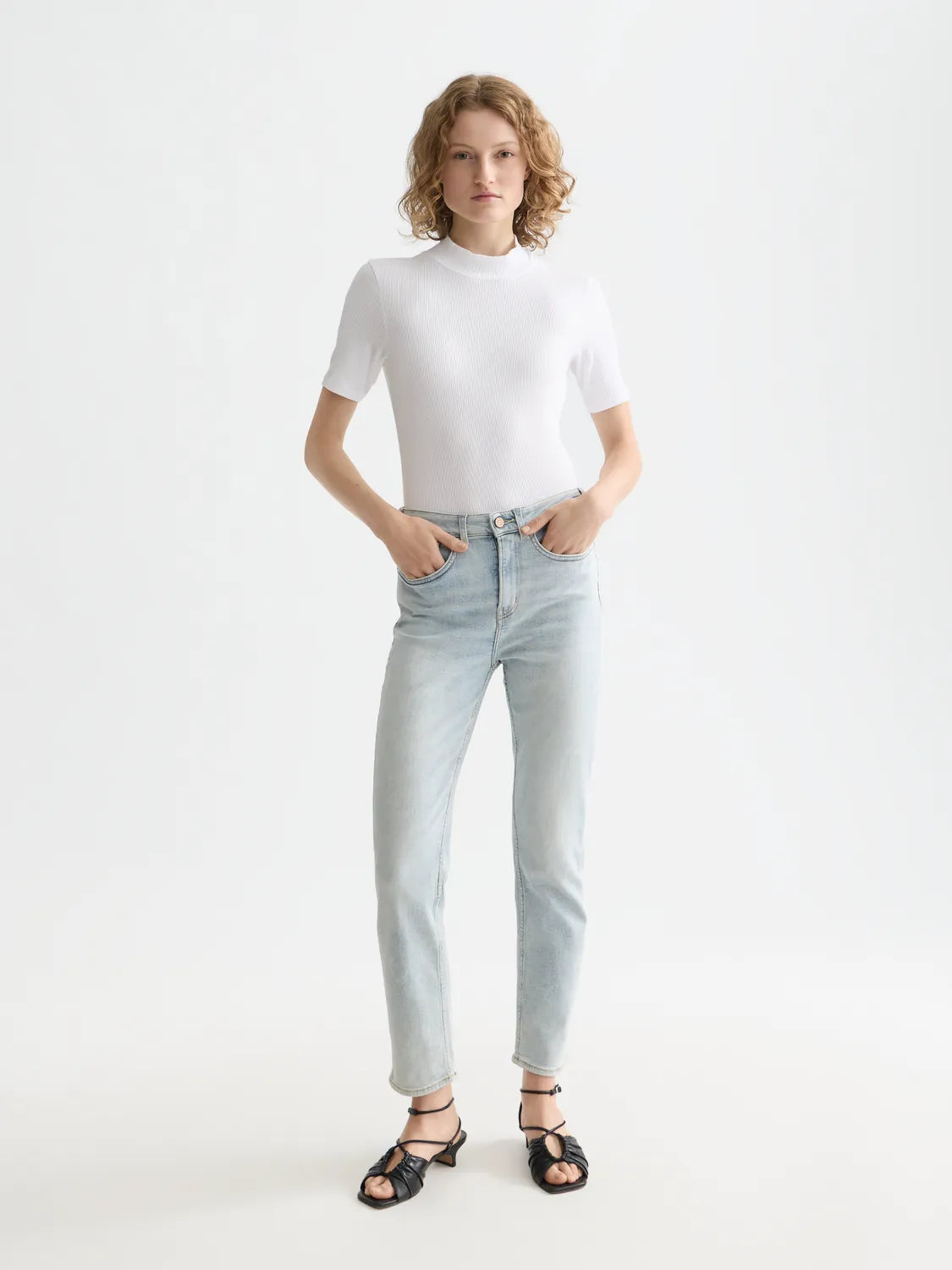 Essentials — Mock Neck Ribbed T-Shirt
