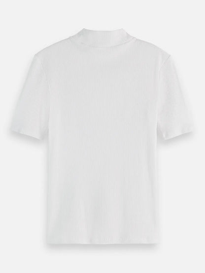 Essentials — Mock Neck Ribbed T-Shirt