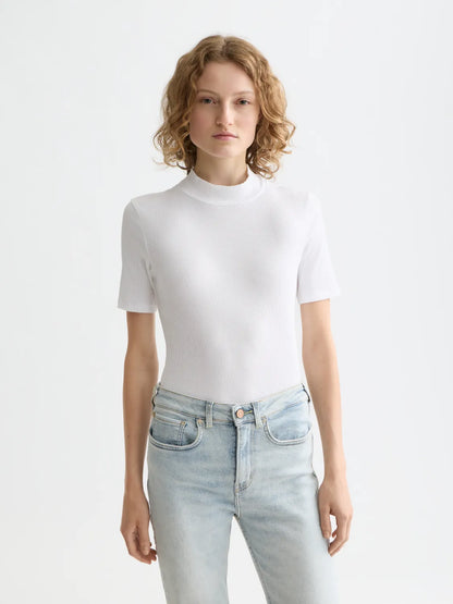 Essentials — Mock Neck Ribbed T-Shirt