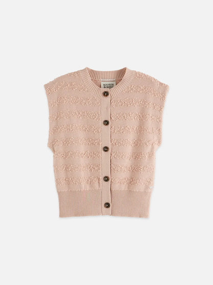 Boucle Stripe Crew Neck Spencer