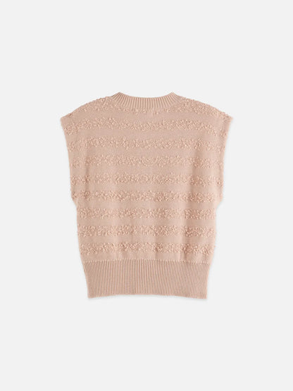 Boucle Stripe Crew Neck Spencer