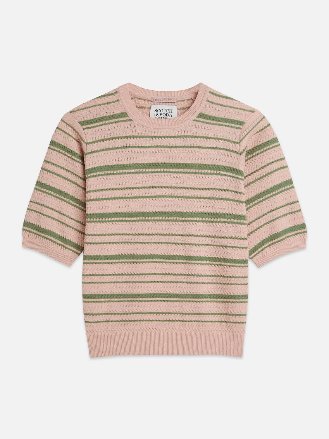 Textured Stripe Knitted Tee