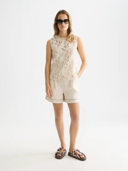 Flame Embroidery Top